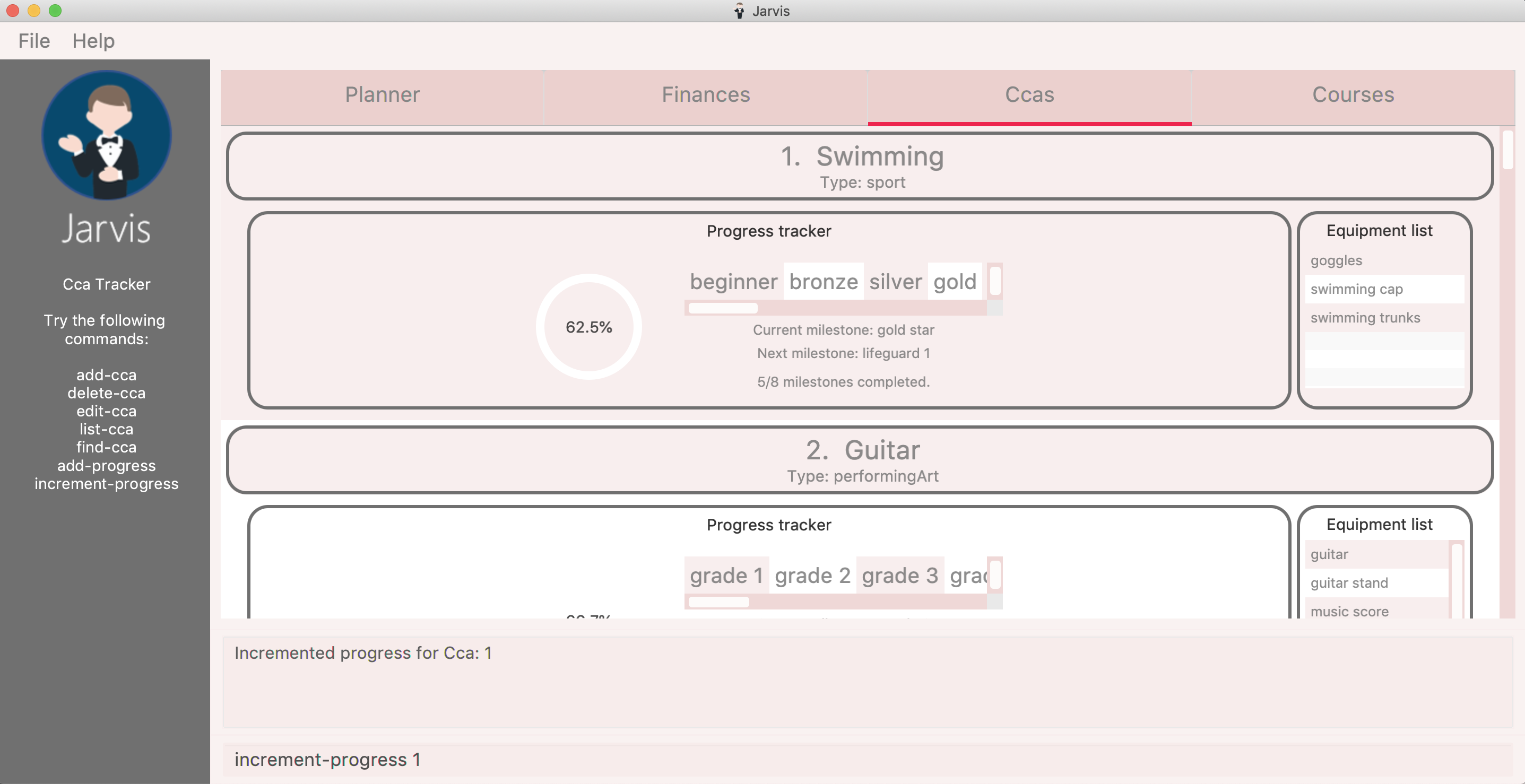 increment progress